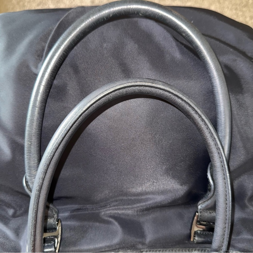 Burberry  Blue Label Hand Bag Nylon Black Auth ti2773 - Picture 9 of 12